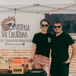 Photo of Asteria Sol Creations with the two owners at a Market